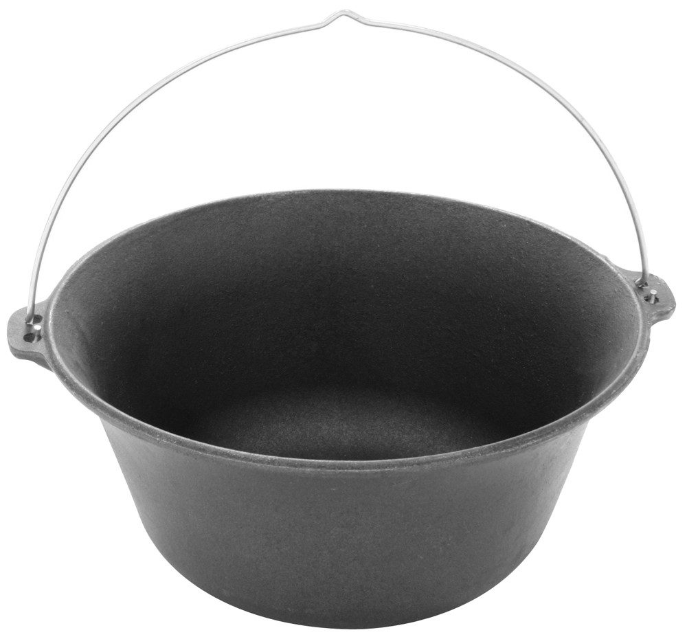 Grillplanet Holzkohlegrill Gulaschkessel 10 Liter Gusseisen von Grillplanet