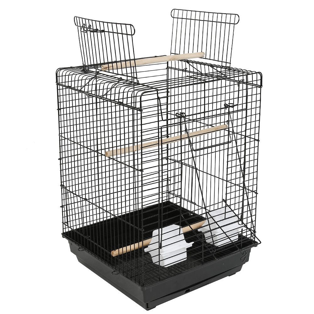 JEOBEST Vogelkäfig Vogelbauer Vogelvoliere Vogelhaus mit 3 Sitzstangen, Käf günstig online kaufen