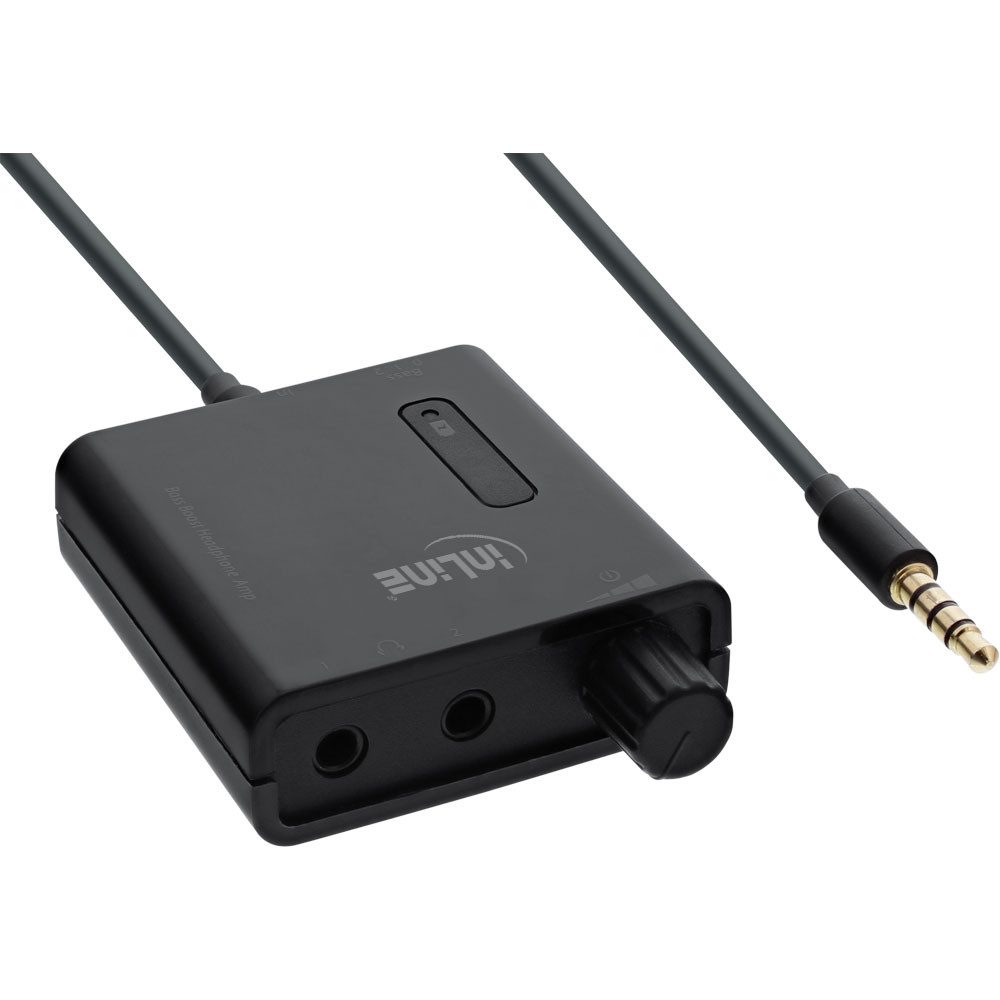 Inline Mauspad Mobiler Stereo Kopfhörer-Verstärker mit Bass-Boost 35mm Klinke 1x IN 2
