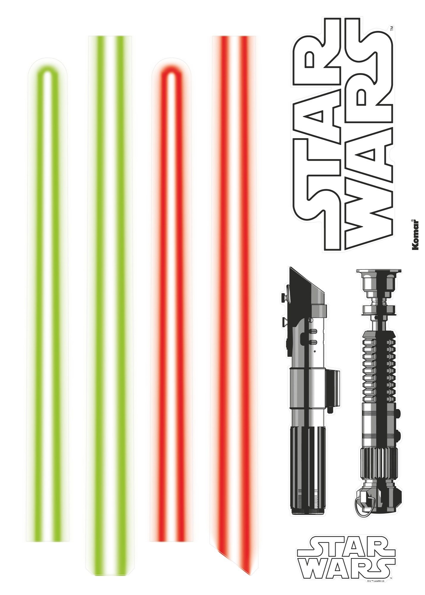 Wandsticker, , »Star Wars Lightsaber«, 50/70 cm Wandsticker, , »Star Wars Lightsaber«, 50/70 cm
