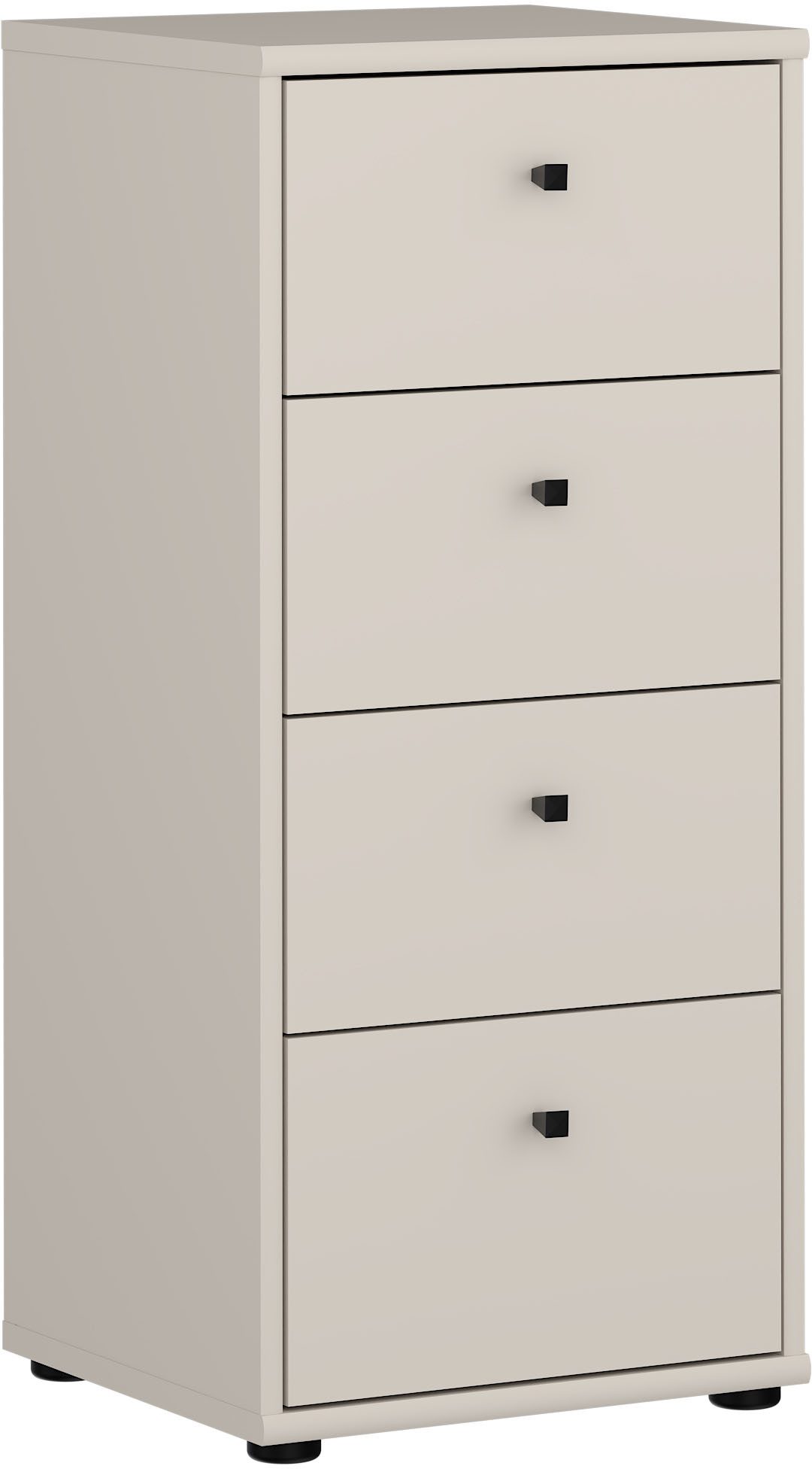 FORTE Kommode Tempra, Kommode, 4 Schubkästen, Höhe 85,5 cm, Breite 38,6 cm