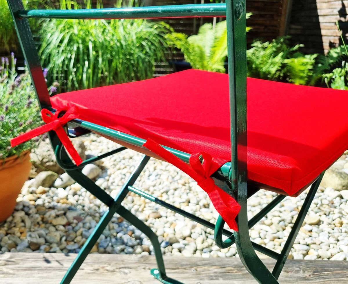 strapazierfähig, mit Stuhlkissen Coen Bakker Wasserfest Outdoor Lotus Kissen robust, für Stuhlkissen Rot Innen & Effekt, Außen Sitzkissen, JACK 40x40cm Lounge