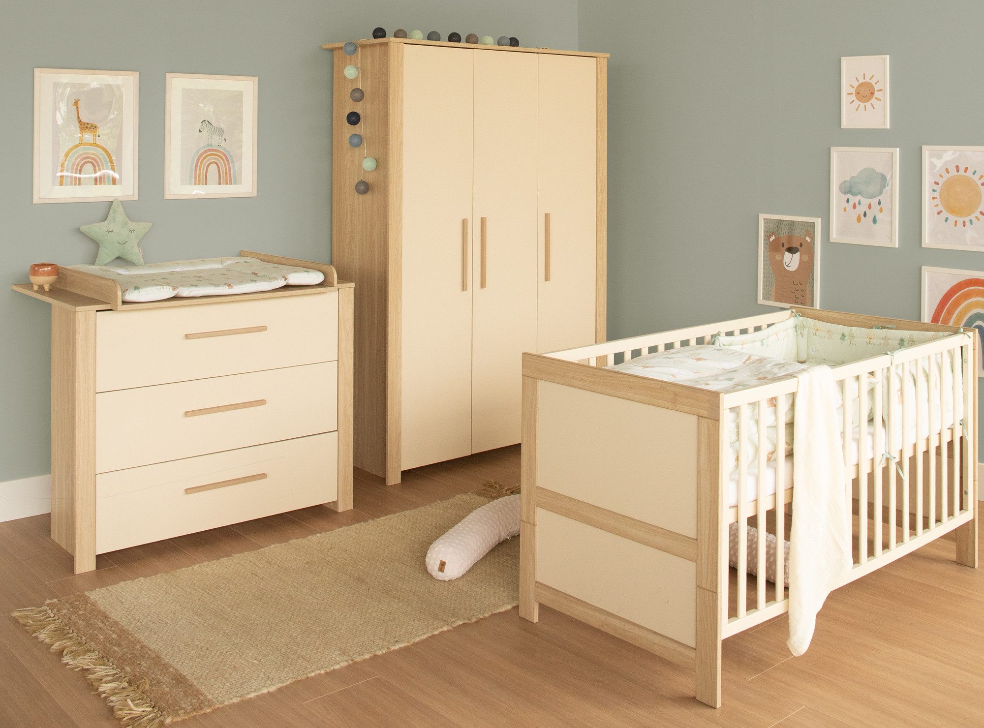 roba® Babyzimmer-Komplettset Momo - modernes Kinderzimmer günstig online kaufen