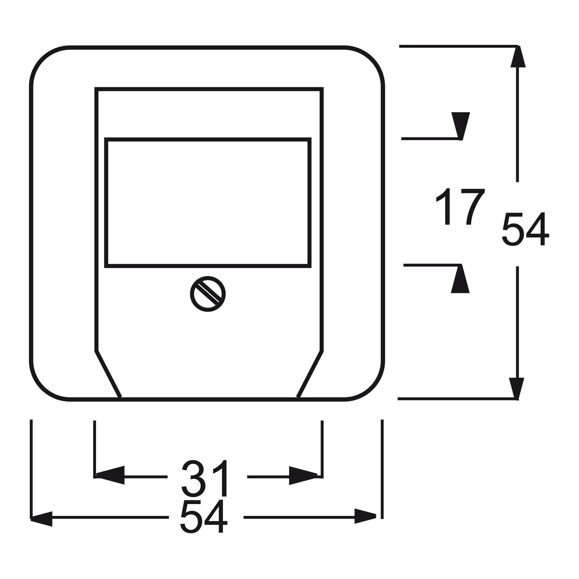 Busch-Jaeger Busch-Jaeger Zentralscheibe aws f.TAE-Einsatz 2539-214 Installationskabel