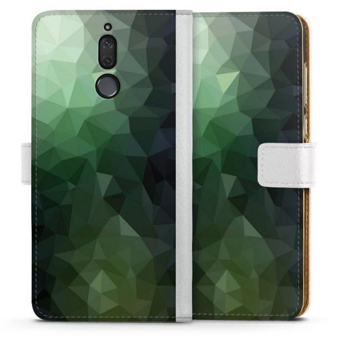DeinDesign Handyhülle Tarnmuster Mosaik Geometric Polygonal Mosaic Green Huawei Mate 10 lite Hülle Handy Flip Case Wallet Cover