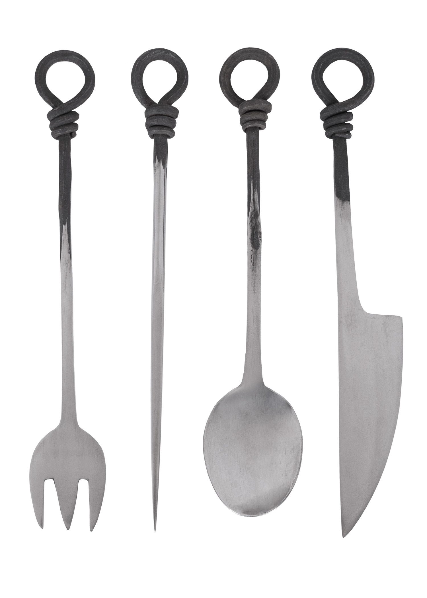 Ulfberth Besteck-Set Mittelalterliches Essbesteck, geschmiedet aus Edelstahl, 1 Personen, Edelstahl
