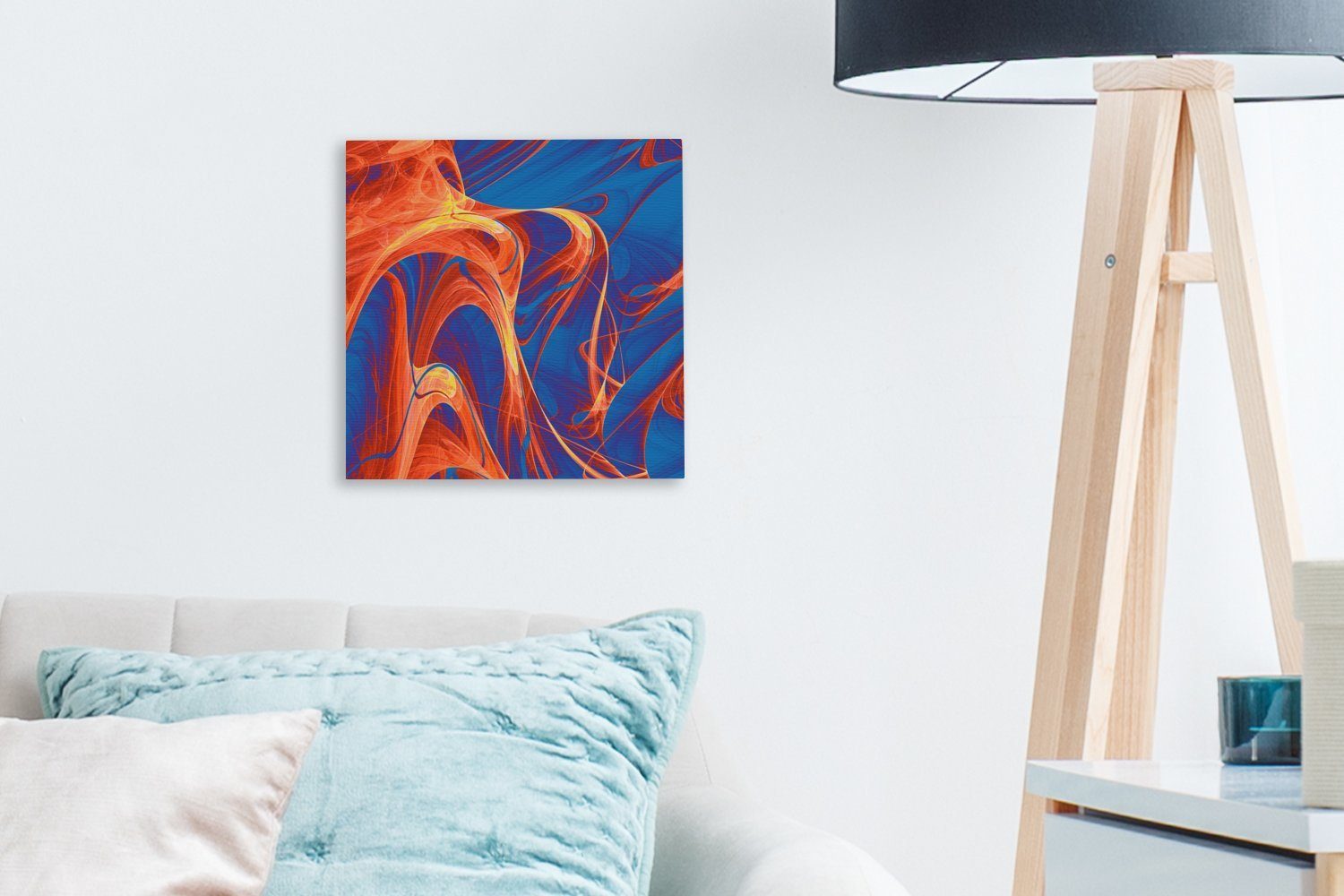 St), für - Schlafzimmer OneMillionCanvasses® - Leinwand Bilder Wohnzimmer Wellen Kunst - Farbe Leinwandbild Psychedelisch, (1