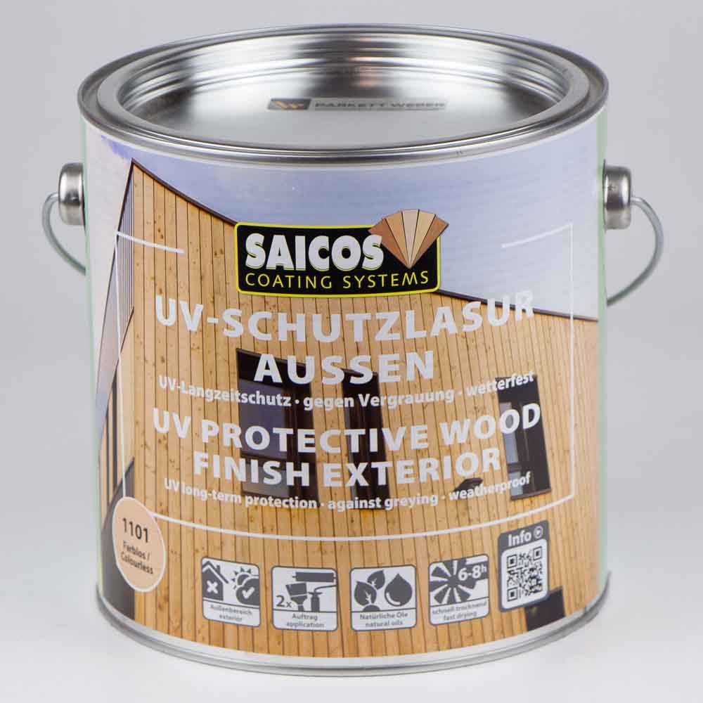 Saicos Holzöl Saicos UV-Schutzlasur Außen Farblos (1101) 2,5 Liter