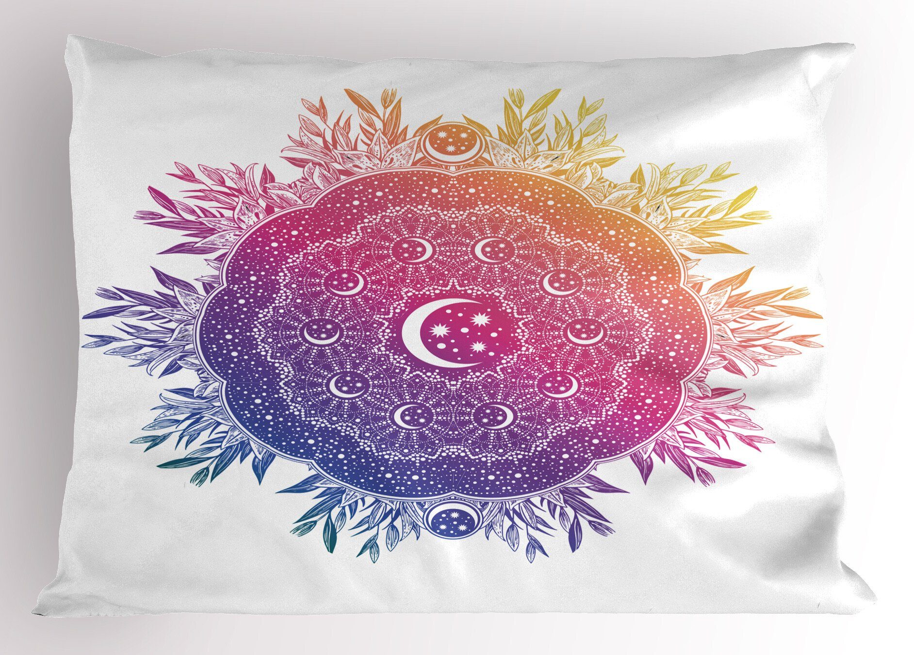 Kissenbezüge Dekorativer Standard King (1 Aufwändige Mond Stück), Size Mandala Galaxy Gedruckter Abakuhaus Raum Kissenbezug