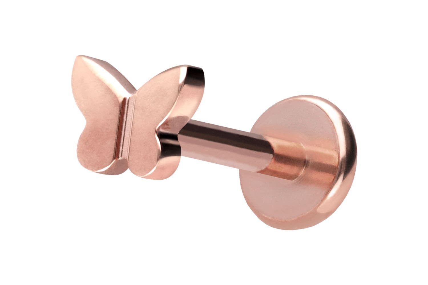 PIERCINGLINE Piercing-Set Titan Labret mit Push Fit SCHMETTERLING (Labrets, 1-tlg)