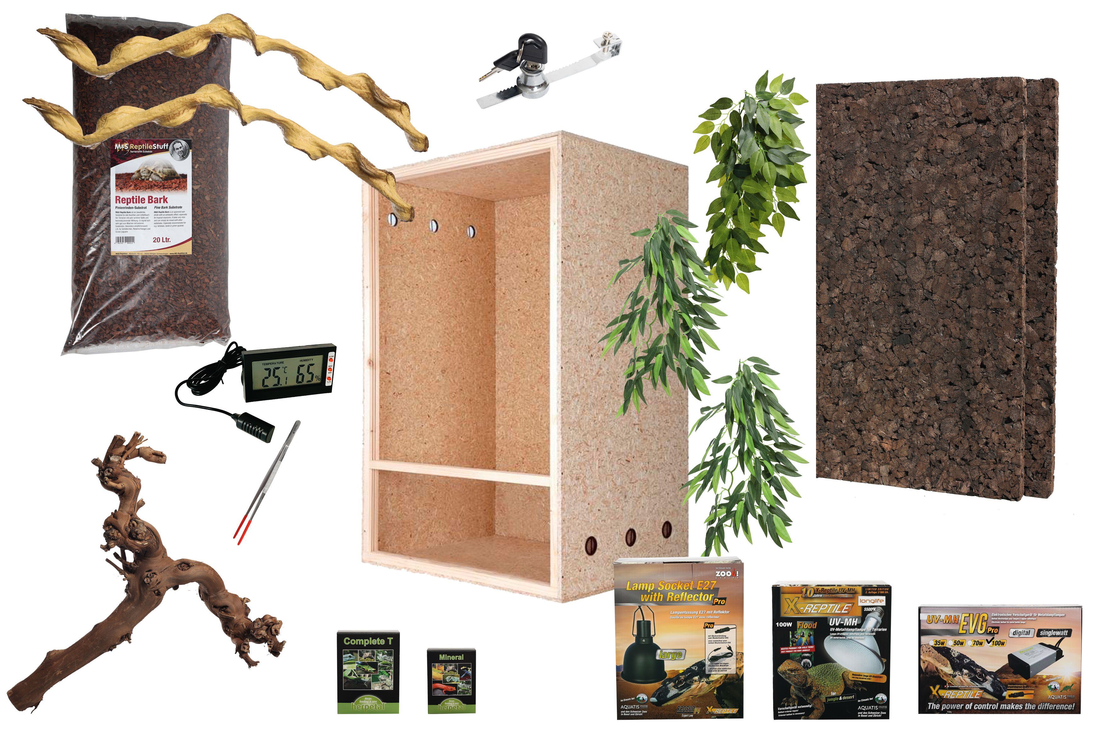 Terrarium Komplettset DELUXE: Für Chamäleons