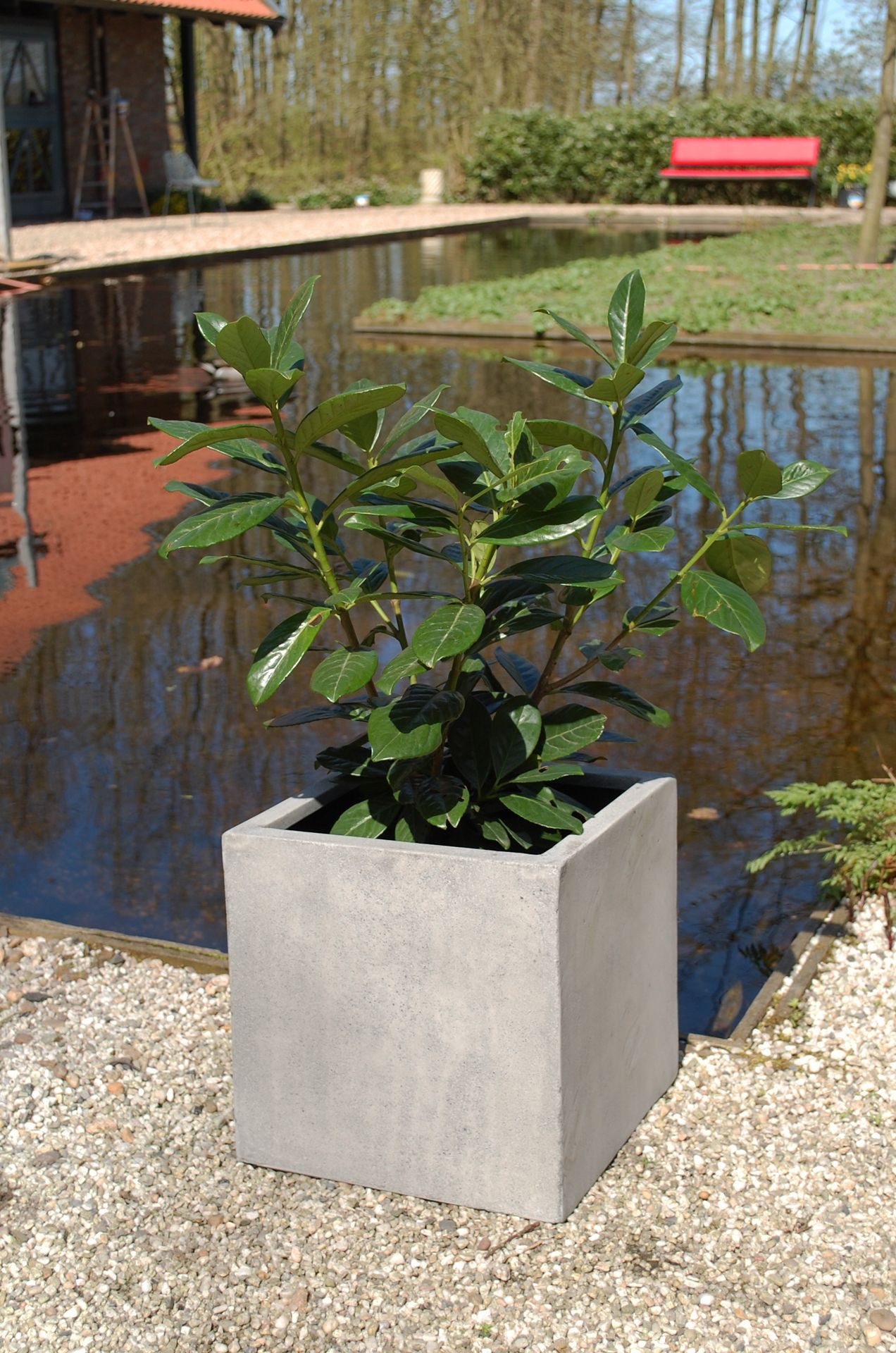 VIVANNO Pflanzkübel Fiberglas BLOCK Würfel - günstig online kaufen