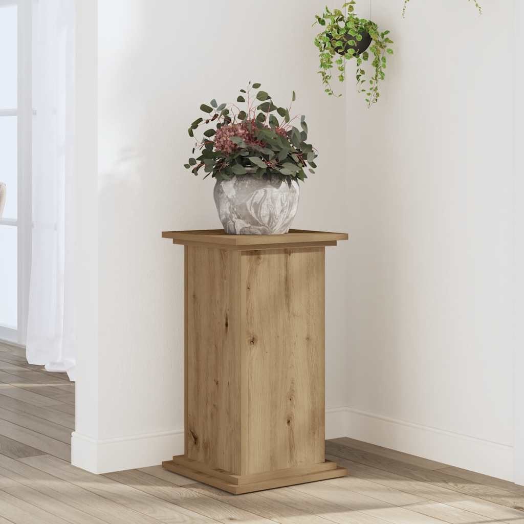 vidaXL Blumenständer Pflanzenständer Eiche 33 x 33 x 60 cm Holzwerkstoff (1 St) – Bild 2 von 5