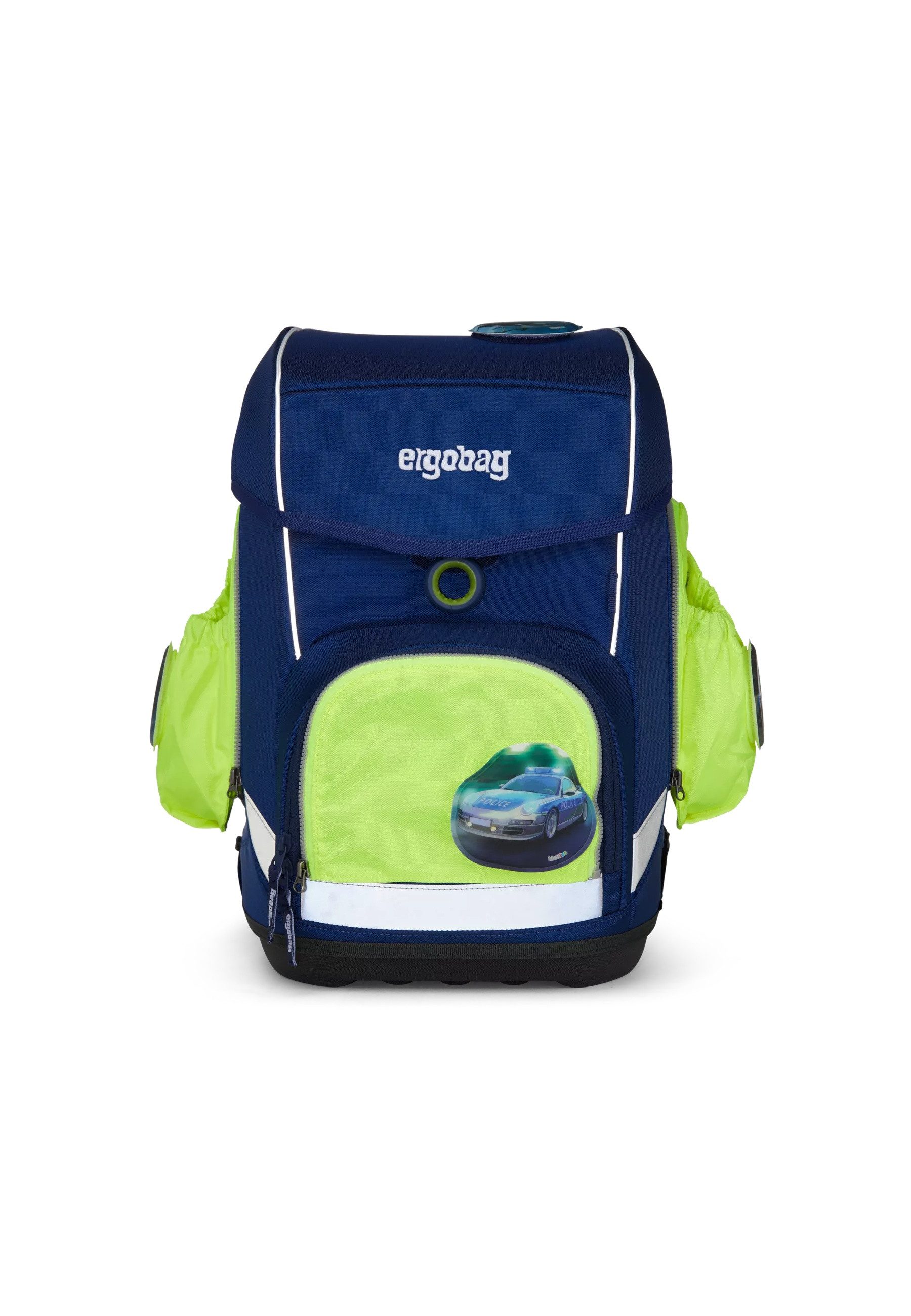 ergobag Schulranzen pack Seitentaschen Zip Set (3-tlg), reflektierend
