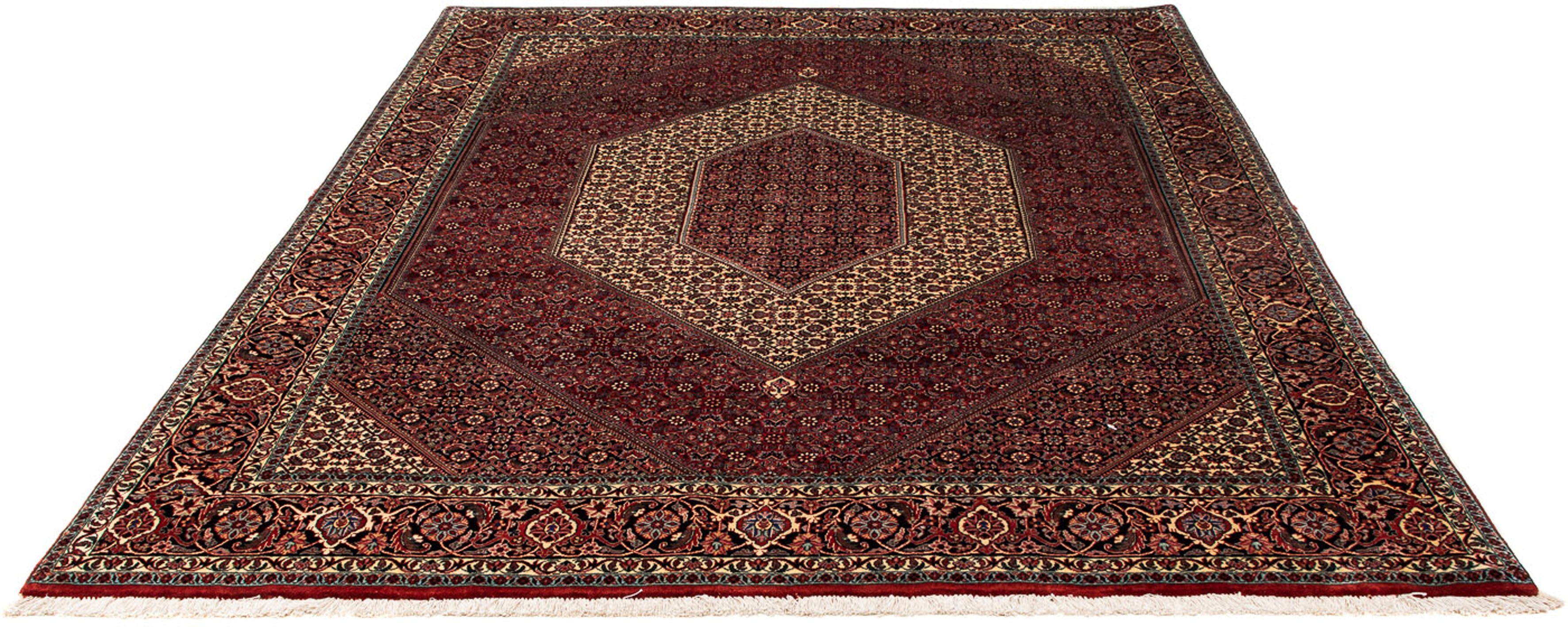Orientteppich Perser - Bidjar - 238 x 196 cm - dunkelrot, morgenland, rechteckig, Höhe: 15 mm, Wohnzimmer, Handgeknüpft, Einzelstück mit Zertifikat