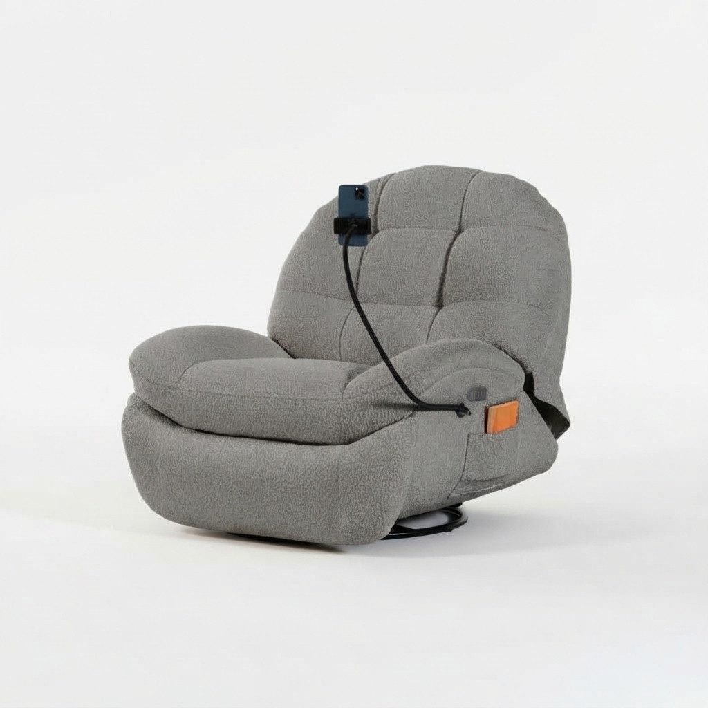 Xlmoebel Relaxsessel Verstellbarer Luxus Sessel Drehbar Liege Textil für Kino und Loun (1-St., Relaxsessel), Made in Europa