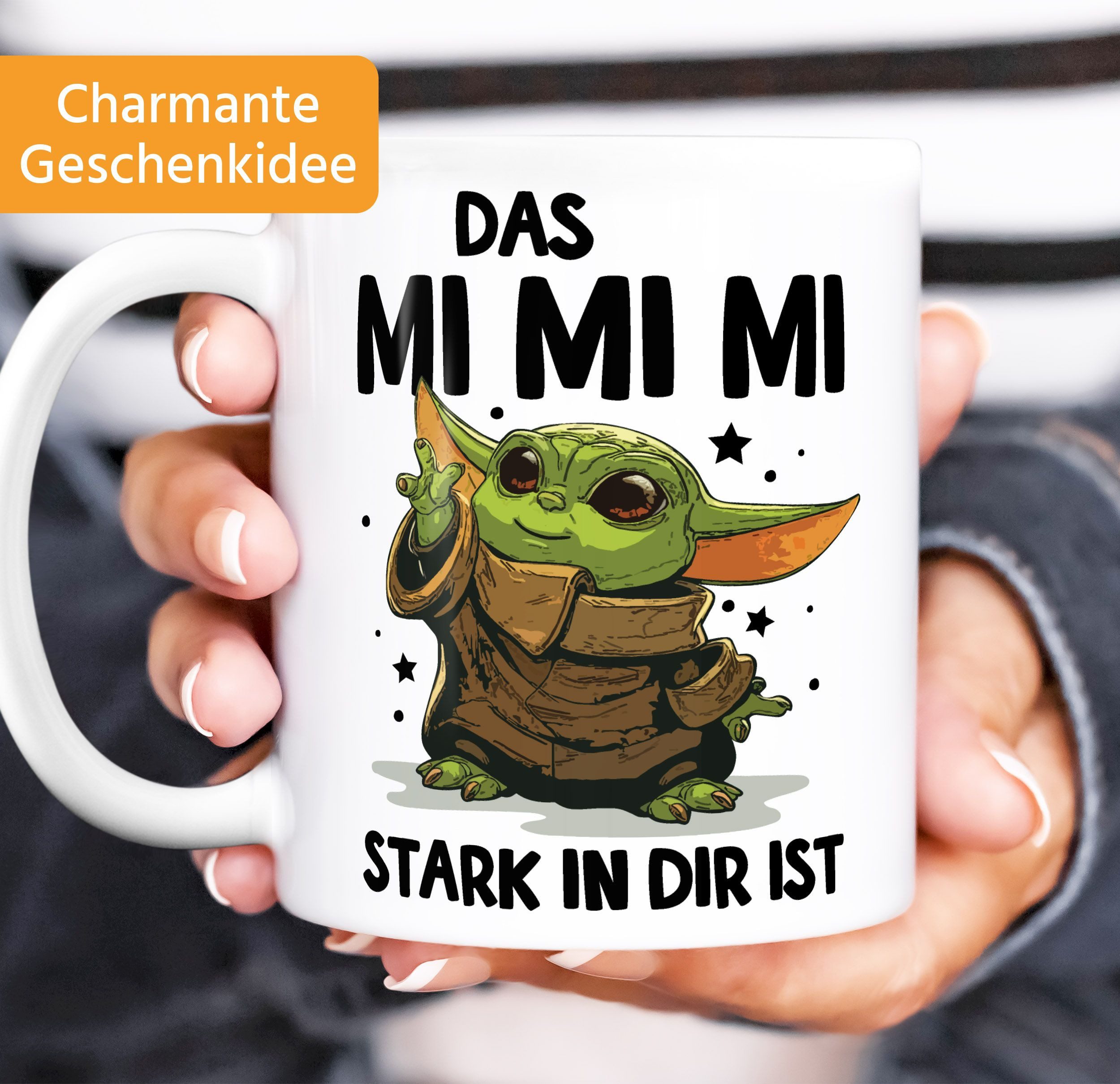 MoonWorks Tasse Kaffee-Tasse mit Spruch Das Mimimi stark in dir ist Baby Bürotasse, Keramik