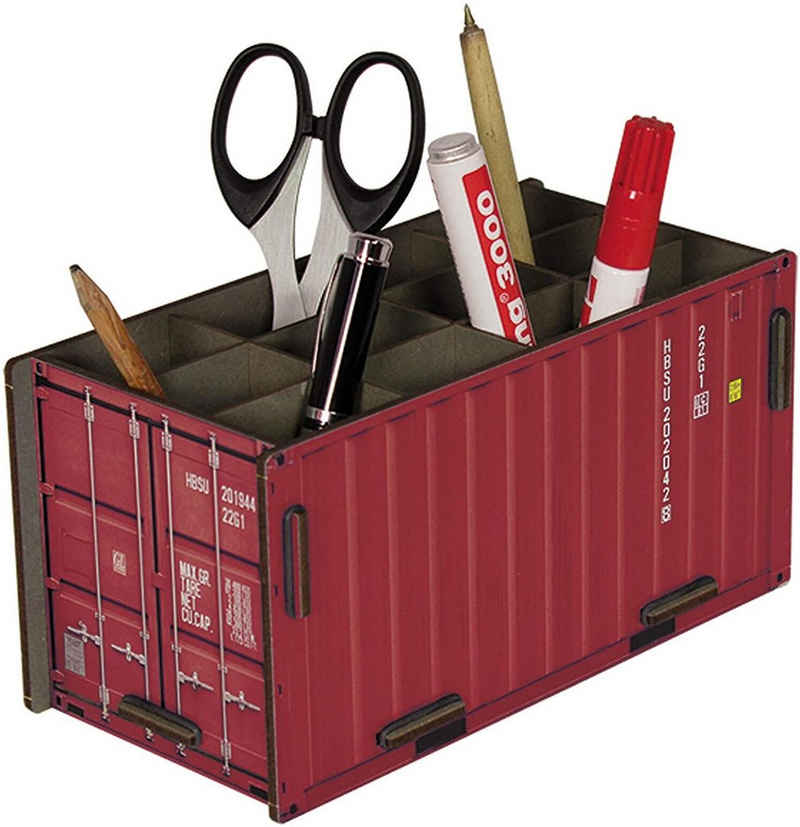 WERKHAUS® Aufbewahrungsbox Werkhaus - Photo - Stiftebox "Container" Rot Stiftehalter (CO1012)