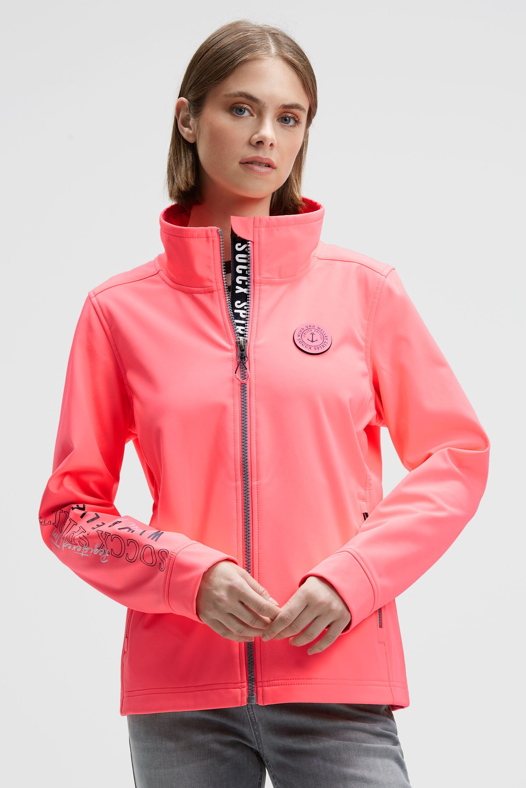 SOCCX Softshelljacke mit Stehkragen günstig online kaufen