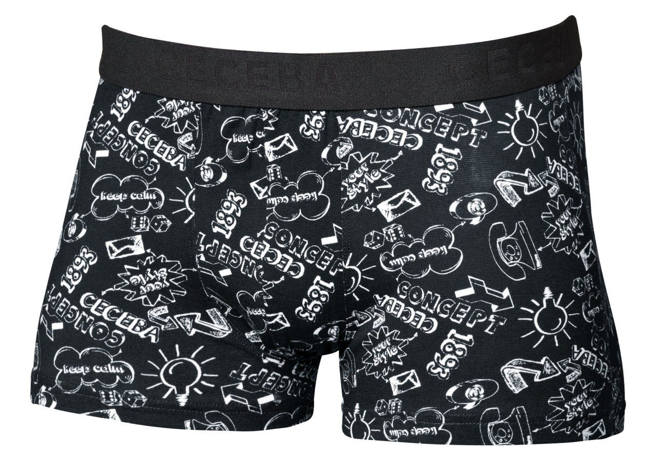 Boxershorts Modisches CECEBA Boxershorts (1-St) schwarz Herren Design