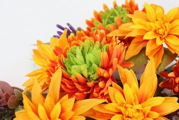 Kunstblume Chrysanthemen und Dahlien Dahlie, I.GE.A., Höhe 50 cm, Künstliche Blumen Chrysanthemenstrauß Bouquet