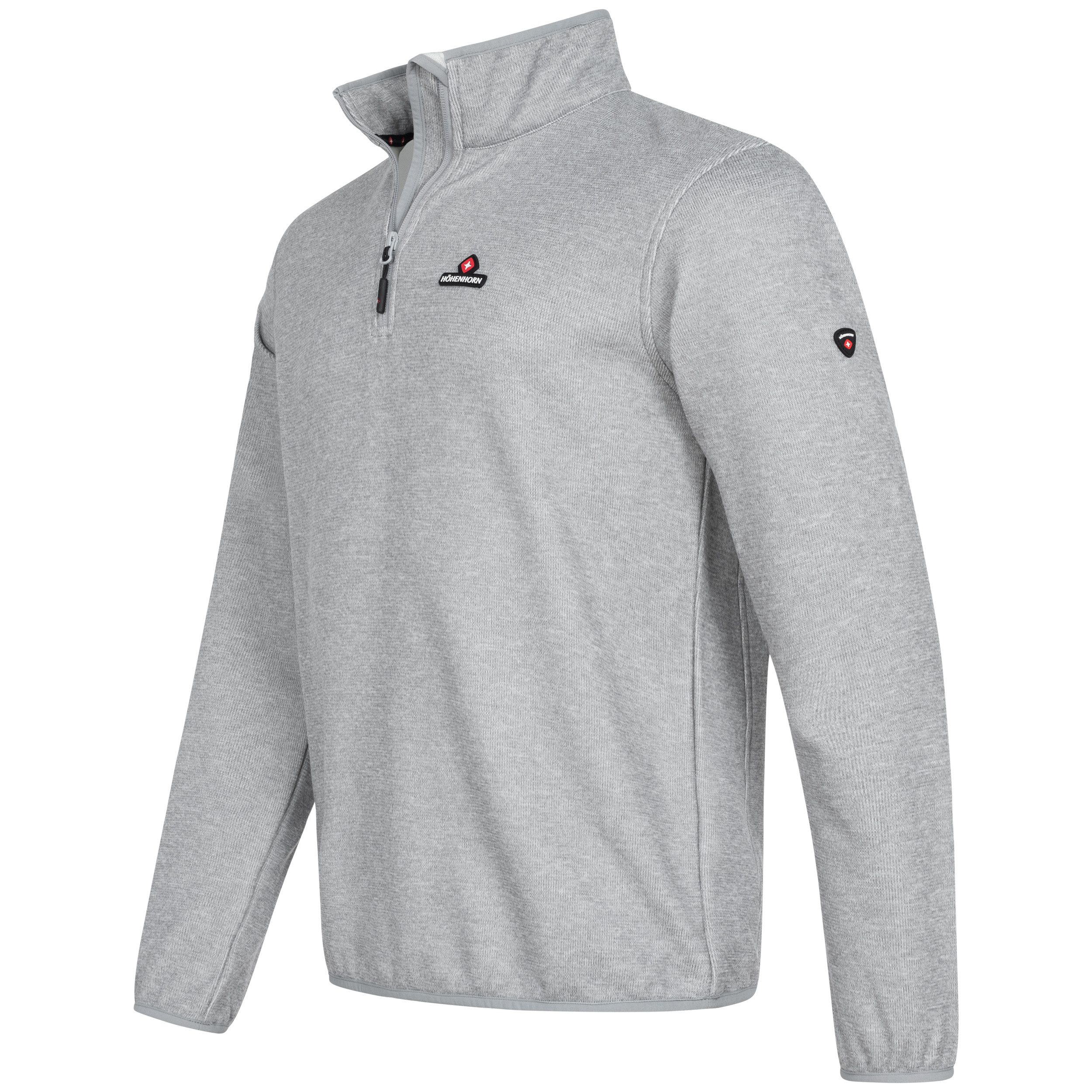 Höhenhorn Fleecepullover Swissfels Herren Strickfleece Pullover Sweatshirt 1/4 Zip für Männer Microfleece-Innenseite, Atmungsaktiv