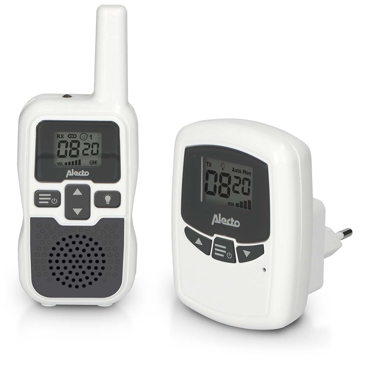 Alecto Video-Babyphone DBX-80, 1-tlg., Reichweite bis zu 3000 m, VOX-Funktion, einfaches Einstecken