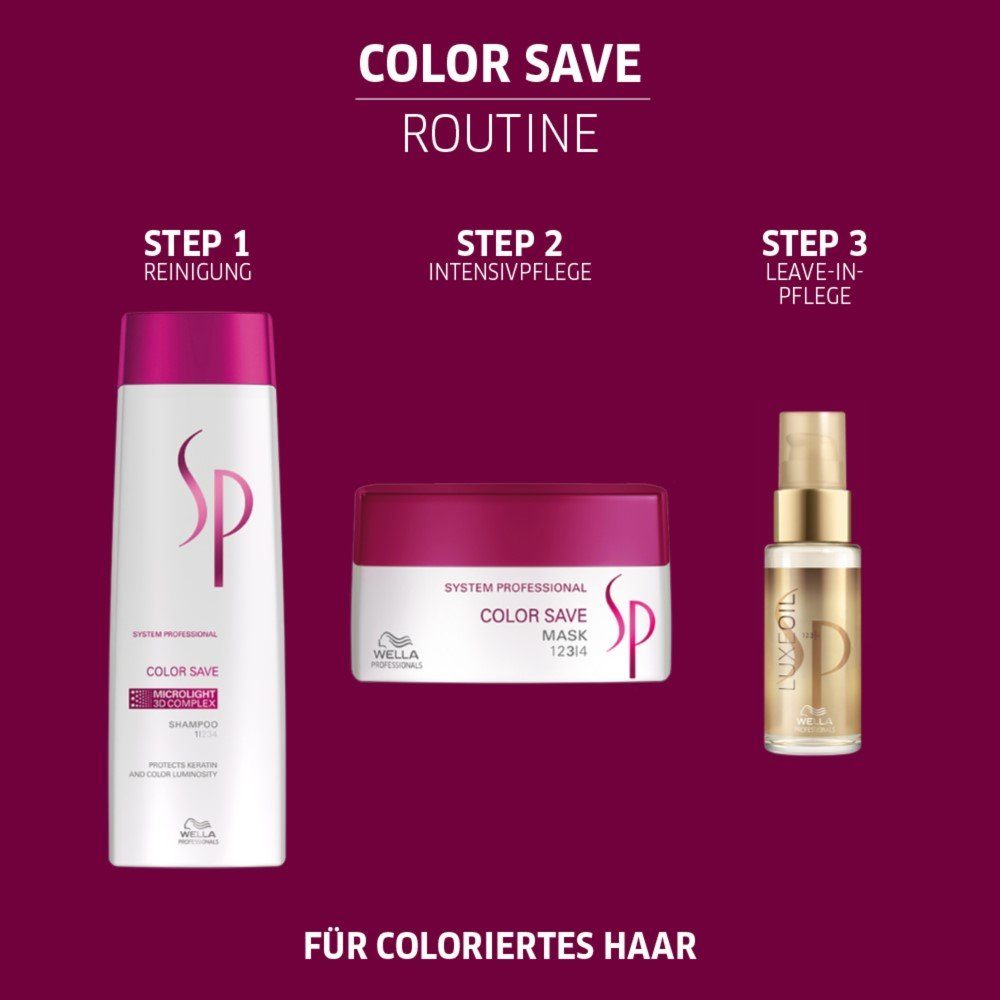 + + 250 Luxe - Save SP Mask Oil ml ml Wella 30 Haarpflege-Set Color ml Box Shampoo Gift 200