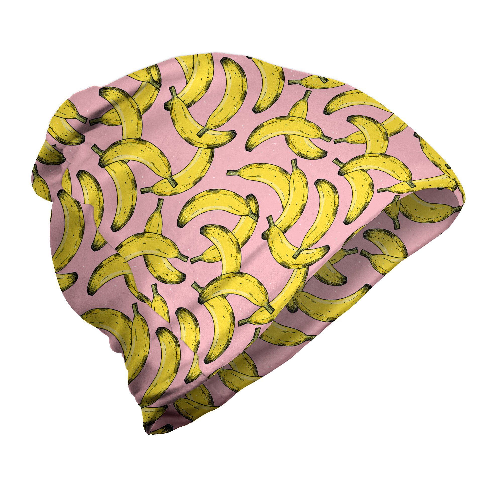 Abakuhaus Beanie Wandern im Freien Banane Fruit Fun Pop-Muster