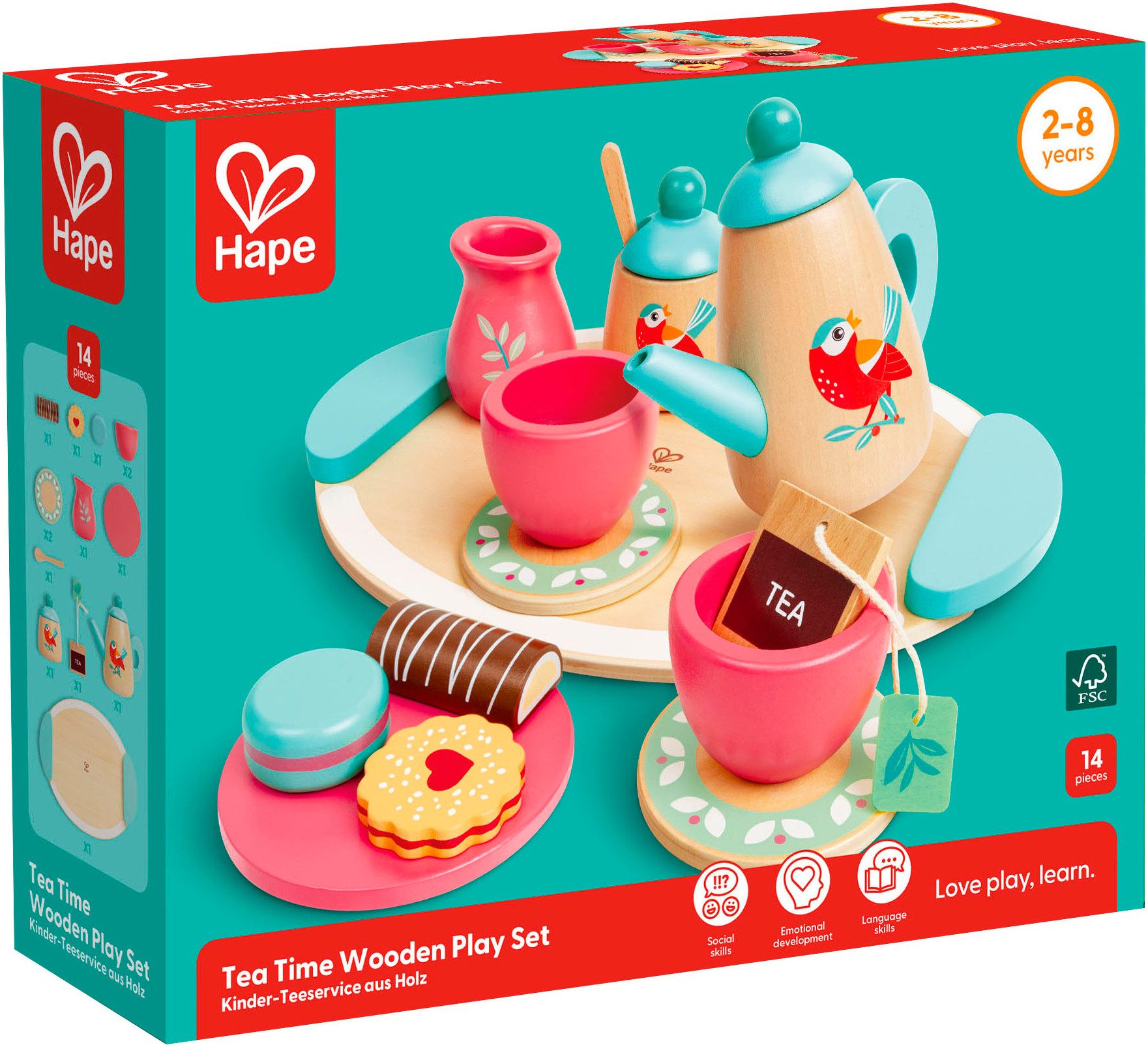 Hape Spielgeschirr Kinder-Teeservice, aus Holz günstig online kaufen