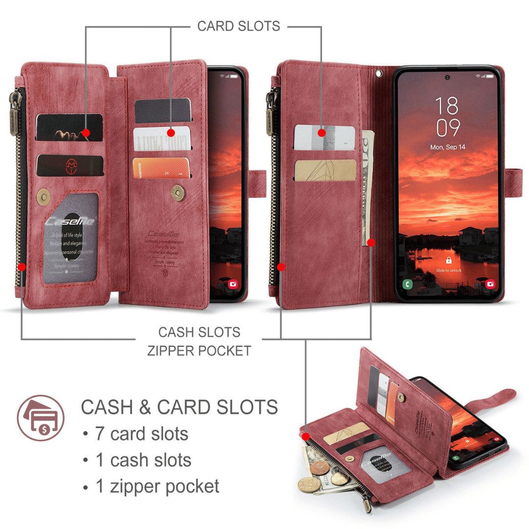 SmartUP Smartphone-Hülle für Xiaomi Redmi Note 14 Pro 5G Klapphülle Fliphülle Tasche Smart Case 6,67 Zoll, Integrierte Standfunktion, integrierte Geldbörse – Bild 2 von 5