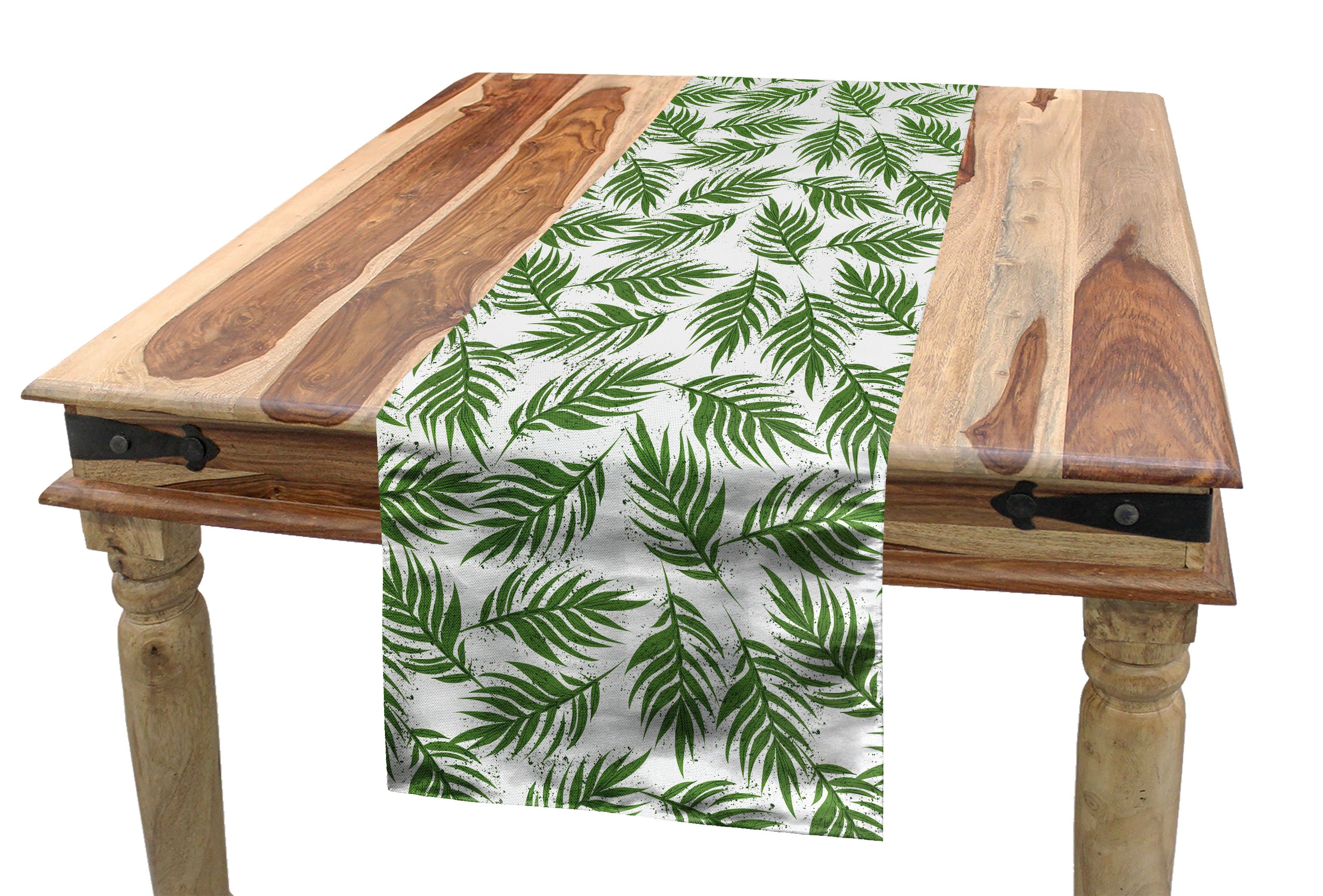 Abakuhaus Tischläufer Esszimmer Küche Rechteckiger Dekorativer Tischläufer, Aloha Spots und Insel Blätter Flora