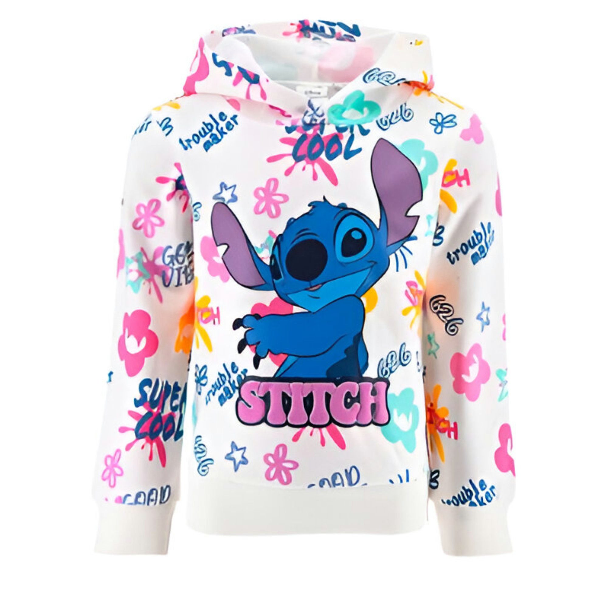 Disney Kapuzenpullover Disney Lilo u Stitch Mädchen Hoodie Kapuzenpullover Pullover Gr. 98 bis 128