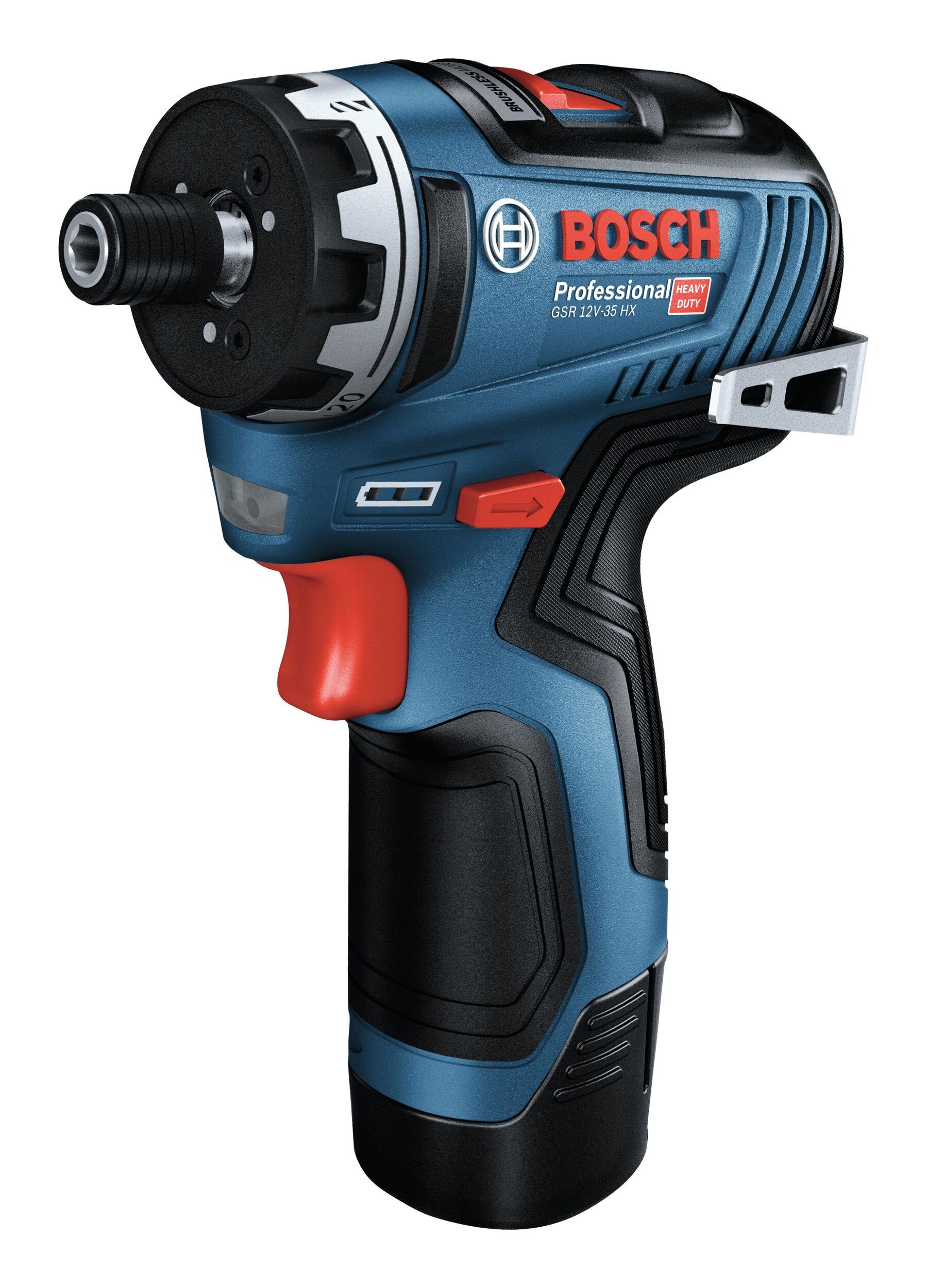 Bosch Professional Akku-Schrauber GSR 12V-35 HX, 2 x Akku GBA 12V 3.0 Ah, Schnellladegerät, L-BOXX