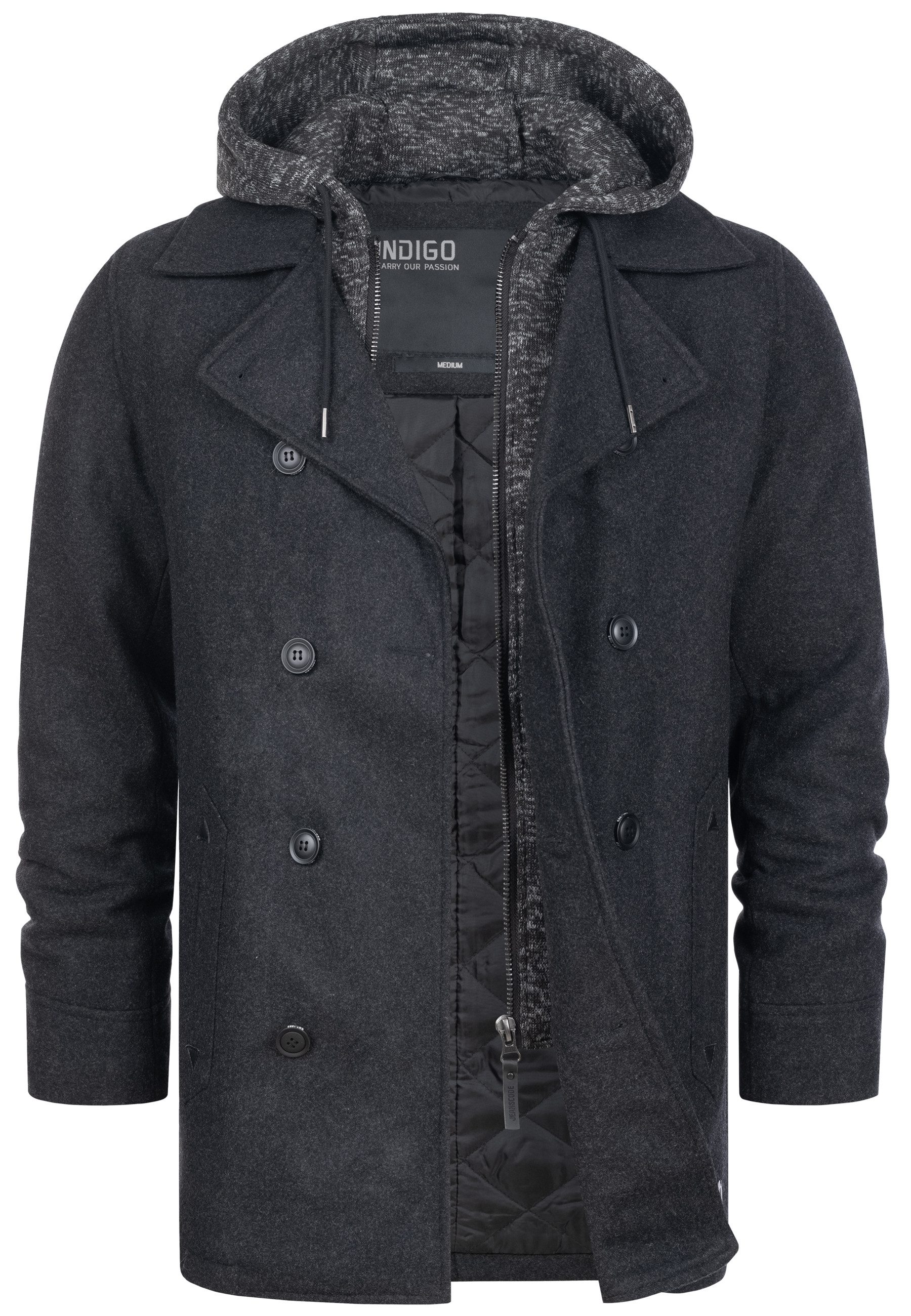 Indicode Kurzmantel Herren Cliff Mantel Winter Herrenmantel