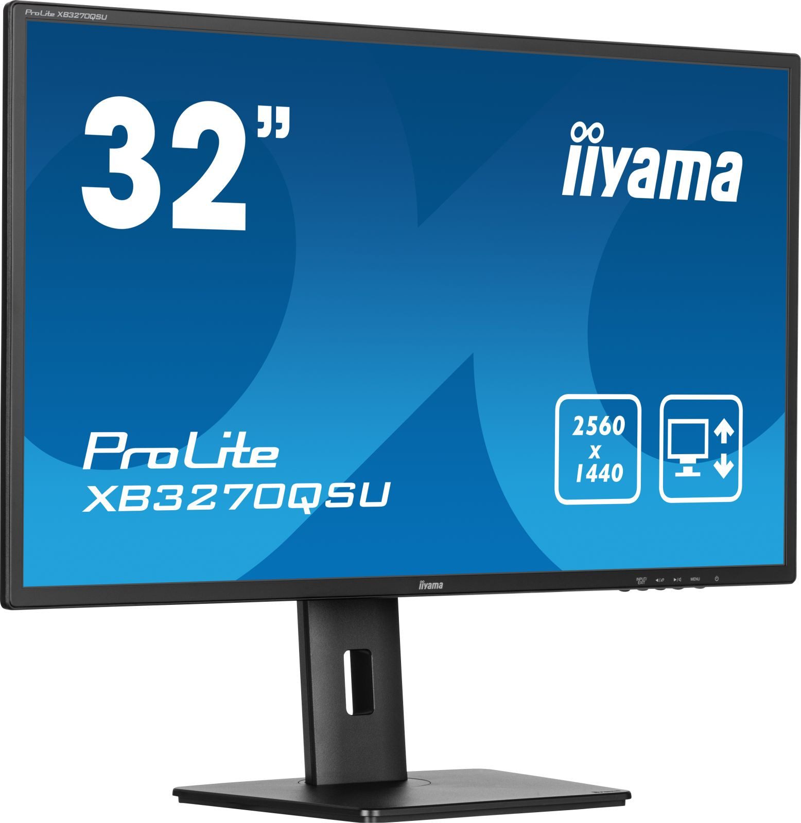 Iiyama 80.0cm (31,5) XB3270QSU-B1 16:9 2xHDMI+DP+3xUSB IPS retail TFT-Monitor (2560 x 1440 px, Wide Quad HD, 3 ms Reaktionszeit, 100 Hz, IPS, Adaptive-Sync, Lautsprecher, HDCP, Höhenverstellbar)