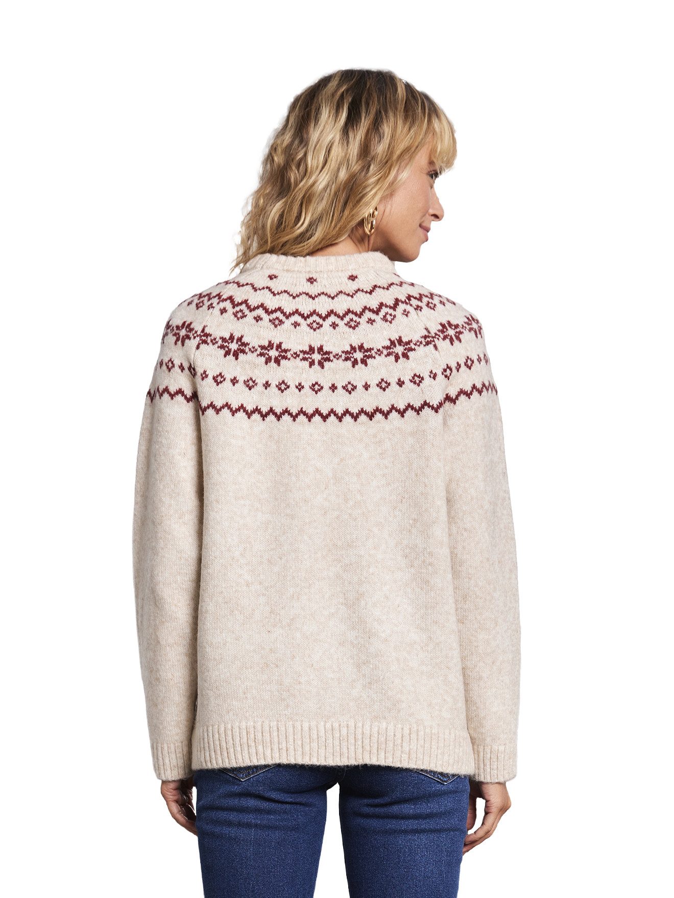 Envie de Fraise Umstandspullover Damen Weihnachts-Pullover Jacquardstrick-Capsule – Bild 2 von 4