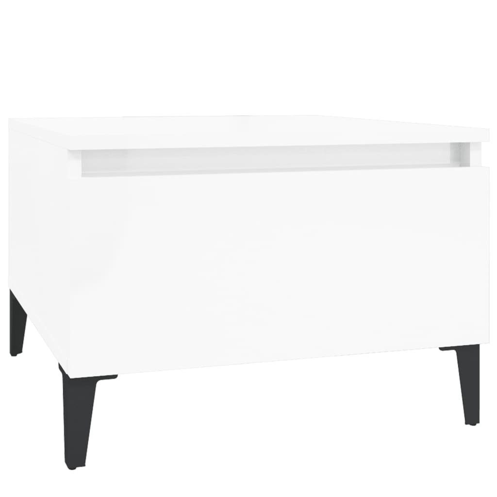 vidaXL Beistelltisch Beistelltisch Hochglanz-Weiß 50x46x35 cm günstig online kaufen