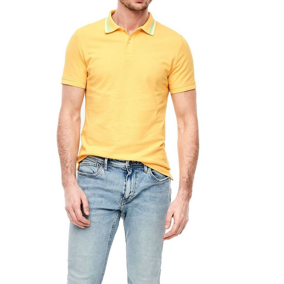 s.Oliver Poloshirt Casual (1-tlg) mit Logo-Stickerei auf der Brust,  Baumwollpiqué