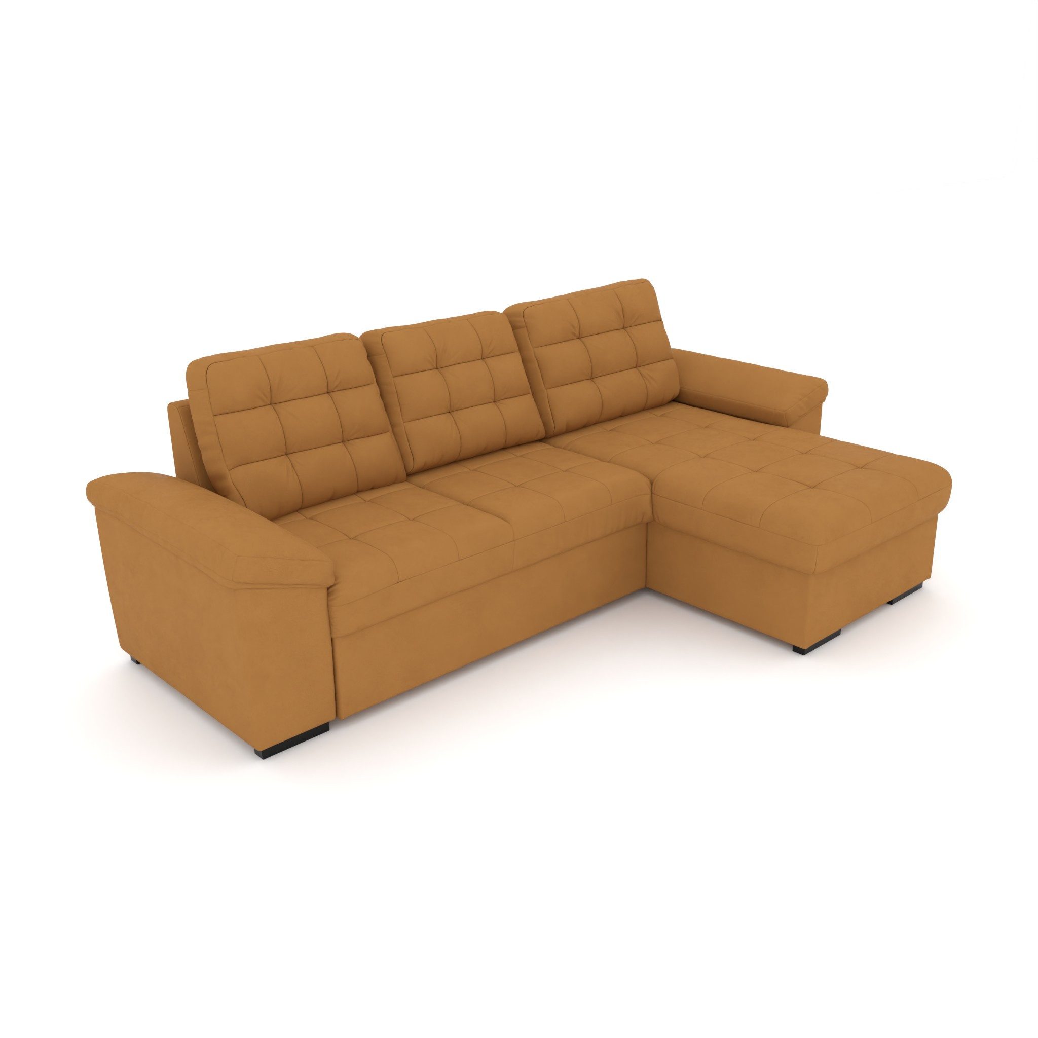 foamnova Ecksofa Tripoli, mit Recamiere, Maße B 232 × T 148 × H 73 cm, Europäische Produktion, angenehme Größe