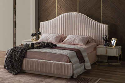 JVmoebel Bett Bett Design Doppelbett Samt Bett Polster Ehe 160x200 Betten Sofort (Bett), Made in Europe