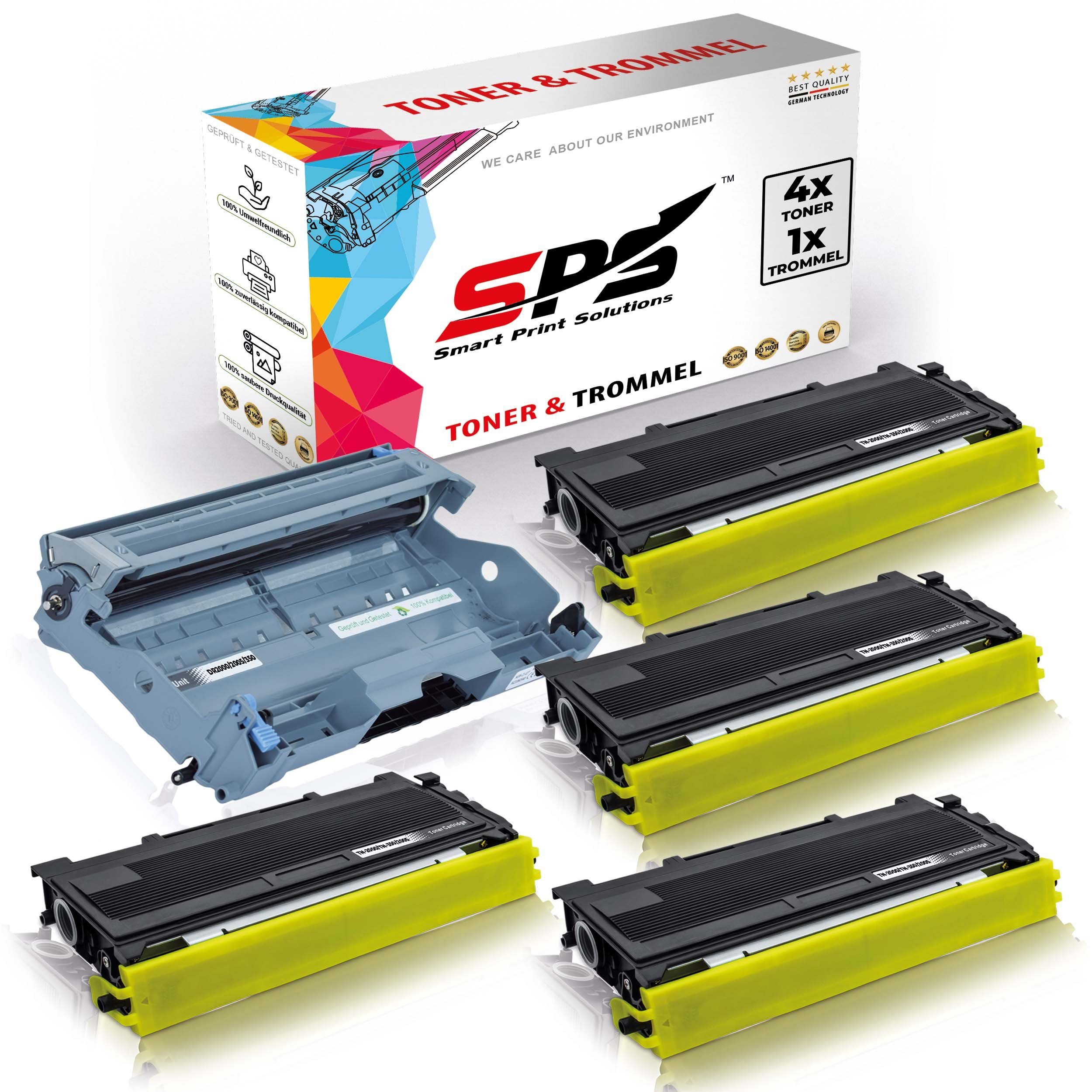 SPS Tonerkartusche Kompatibel für Brother MFC-7220 DR-2000 TN-2000, (5er Pack)