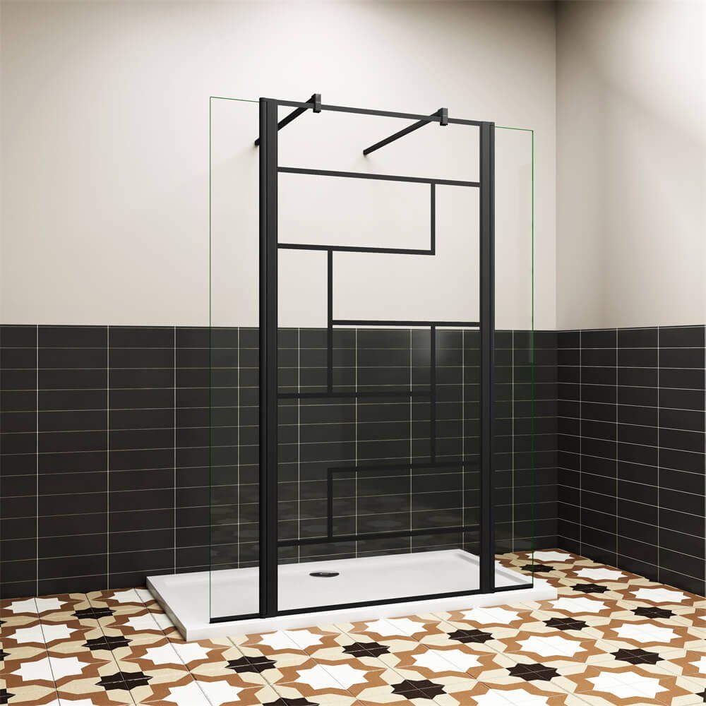 duschspa Duschwand Duschkabine Nano Glas Duschwand Walk in Dusche Duschtrennwand, Einscheibensicherheitsglas, Sicherheitsglas, (Set), Nano Glas