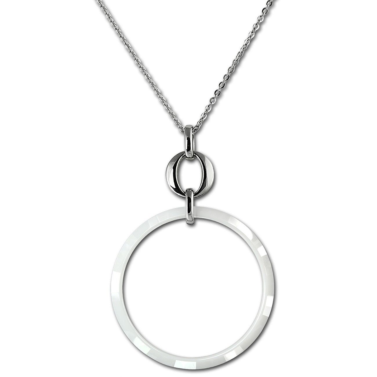 Amello Schmuckset Amello Edelstahlschmuckset Circle Keramik (3-tlg., Schmucksets), Damen Schmucksets, Edelstahl (Stainless Steel), Farbe: silberfarben, w
