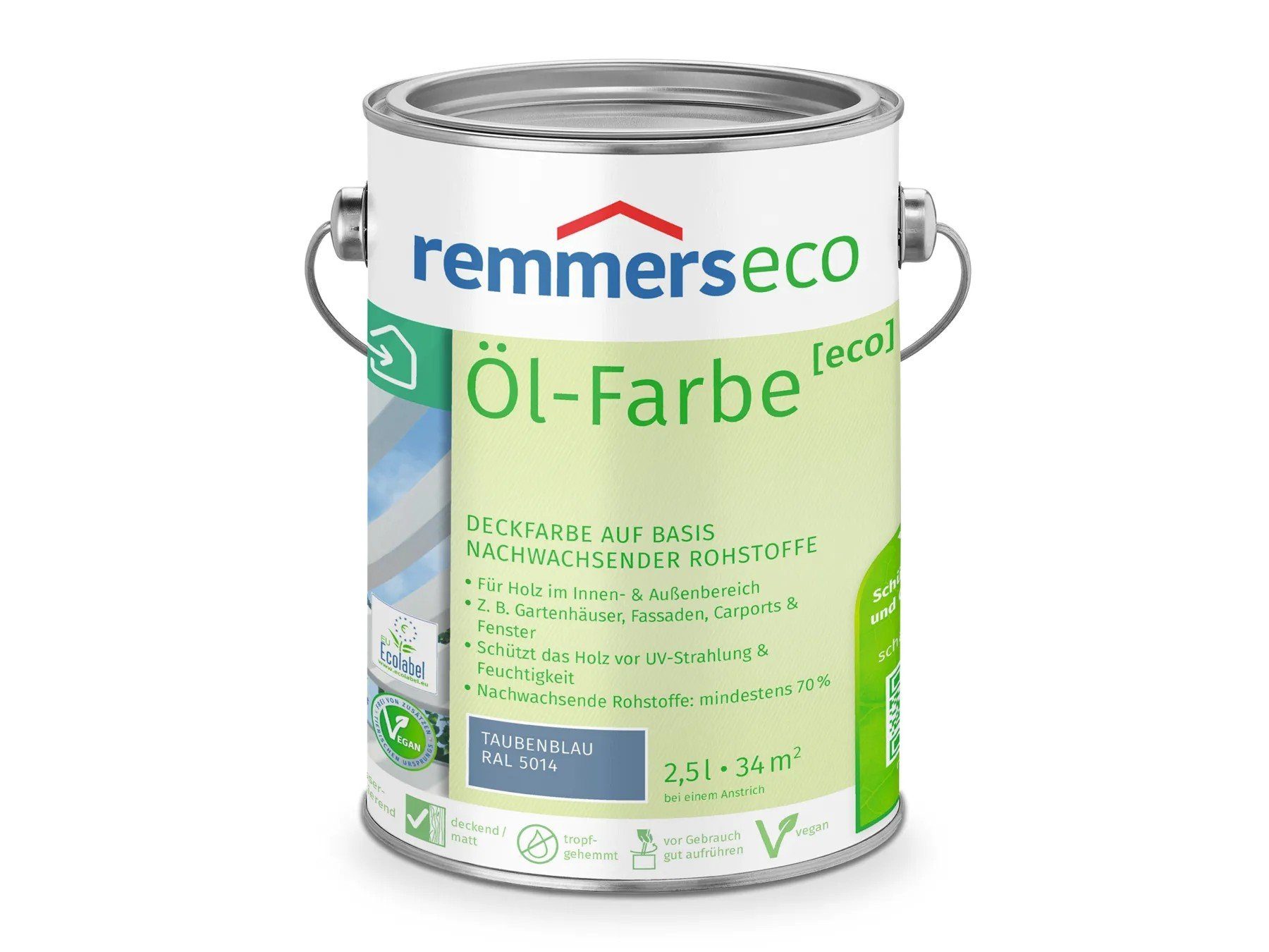 Remmers Holzöl Öl-Farbe [eco] taubenblau (RAL 5014)