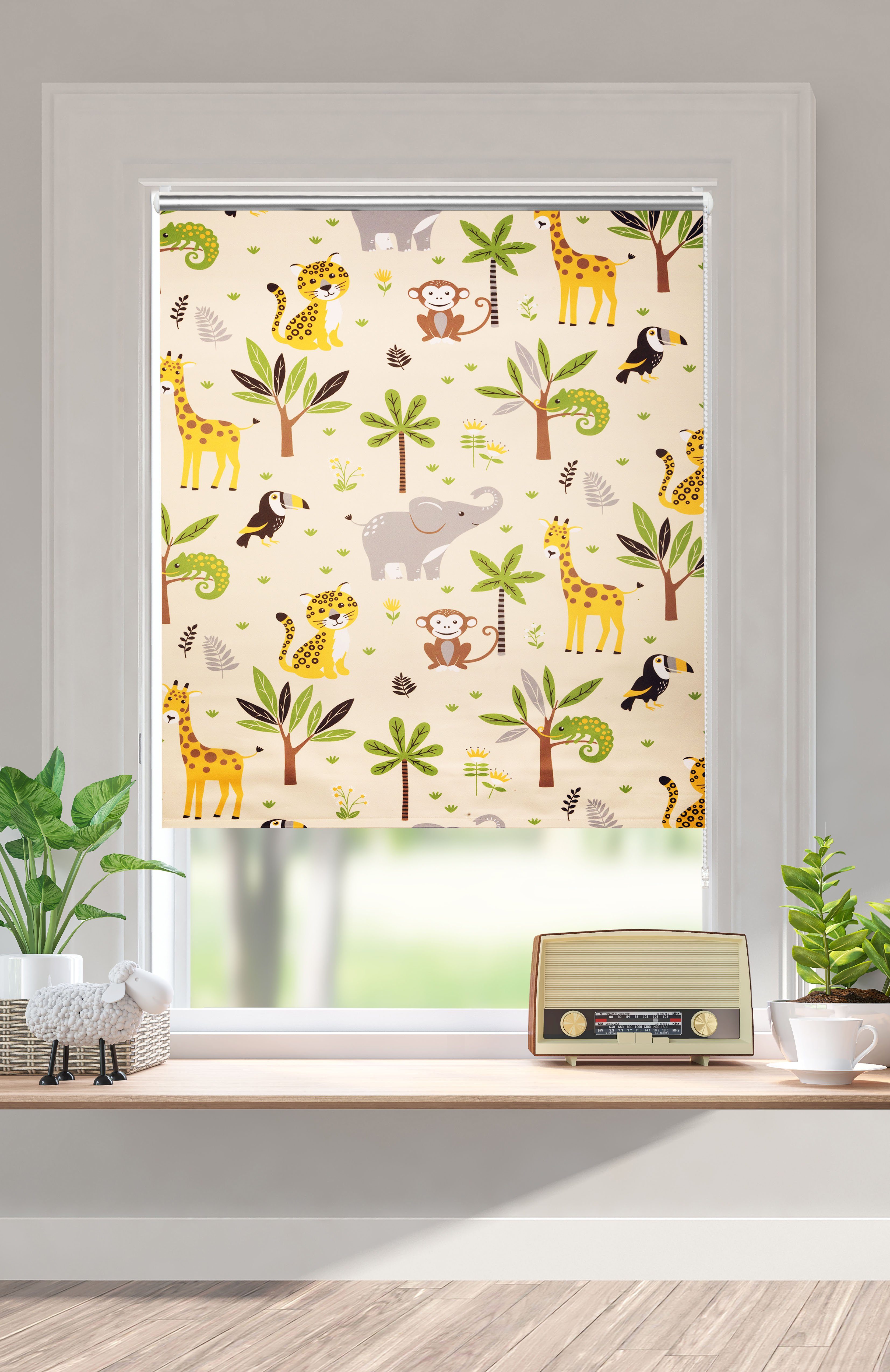 Rollo Jungle, OTTO home, Lichtschutz, ohne Bohren, freihängend, Klemmfix, K günstig online kaufen