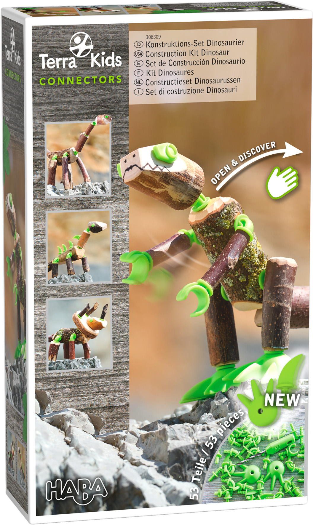 Haba Outdoor-Spielzeug Outdoor Terra Kids Connectors Konstruktions Set Dinosaurier 1306309001