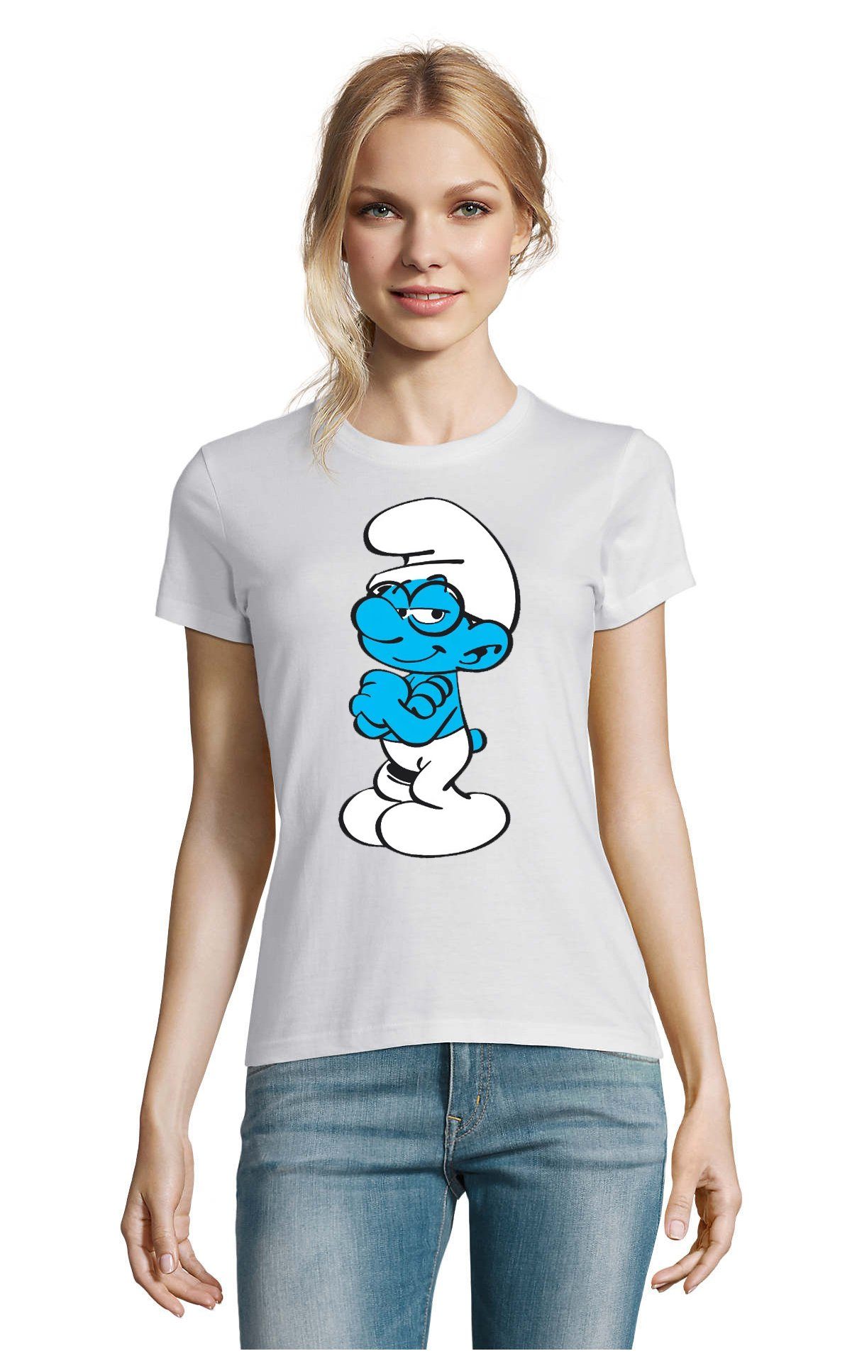 Blondie & Brownie T-Shirt Damen Schlaubi Schlumpf Schlümpfe Schlumpfine