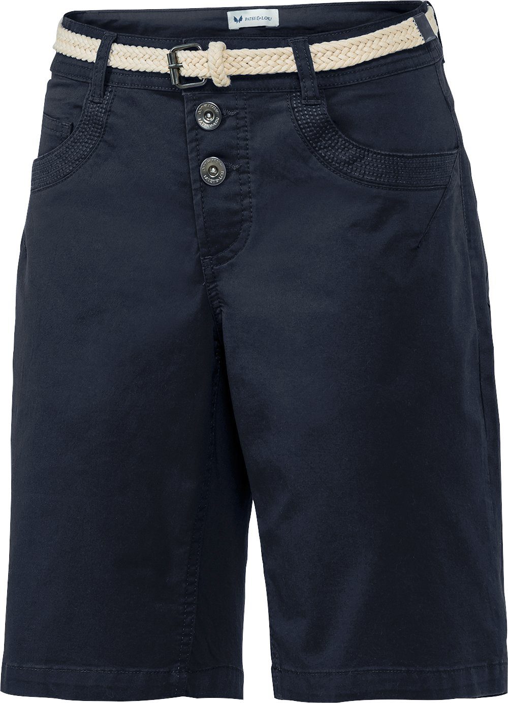 Patsy & Lou Bermudas inklusive lässigem Flechtgürtel, zeitlos-moderner Stil