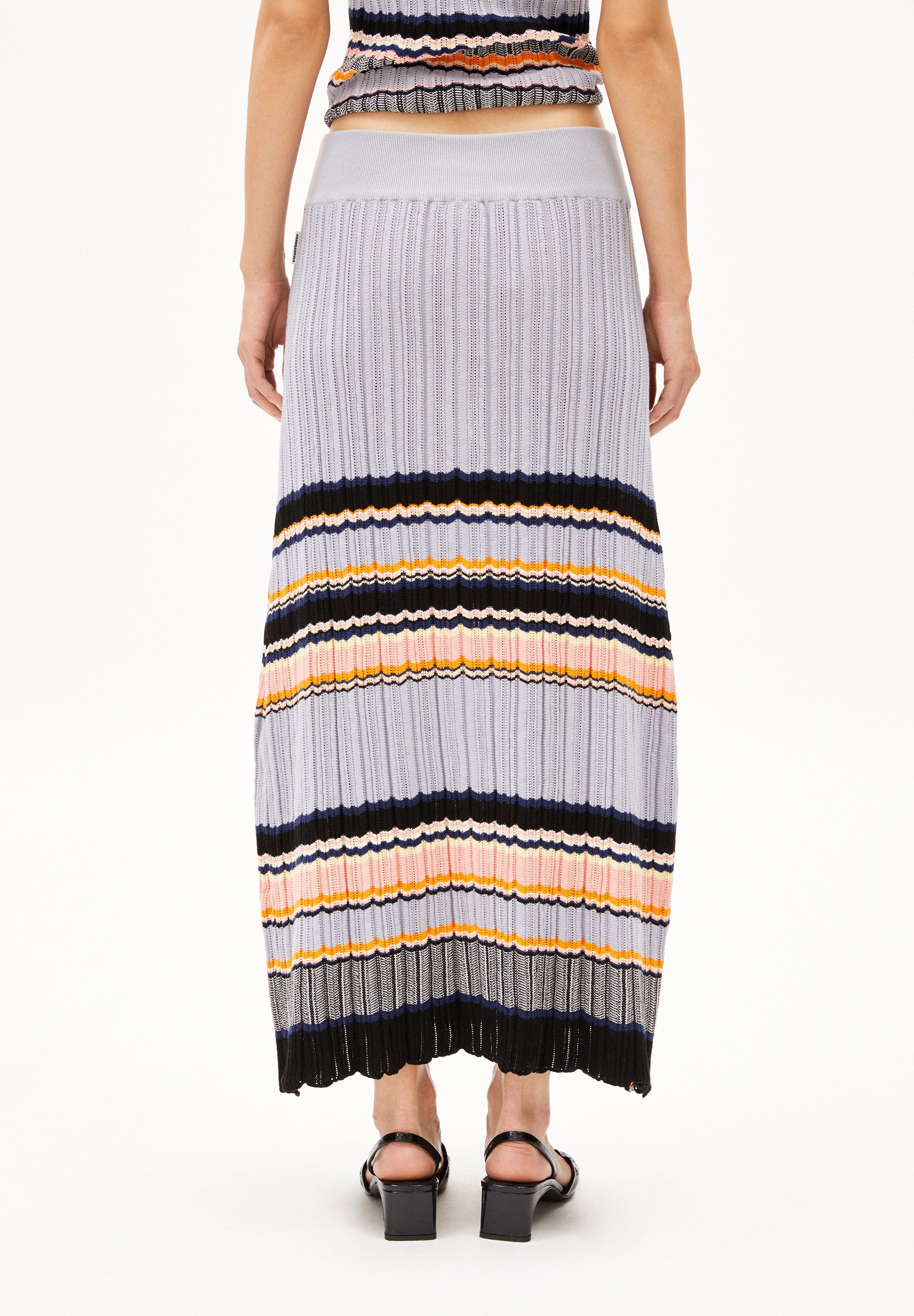 Armedangels Strickrock MINNAA STRIPES Strickrock aus Bio-Baumwolle Regular Fit